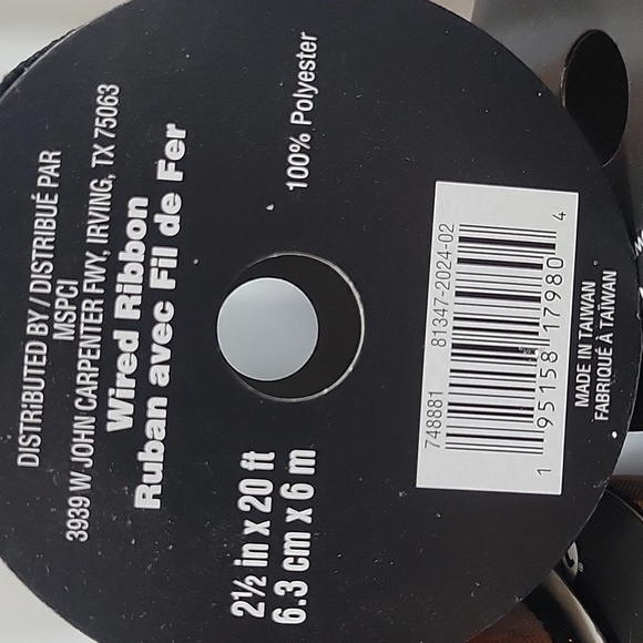 Celebrate It Orange and Black Plaid Wired Ribbon Bundle. - Picture 4 of 5